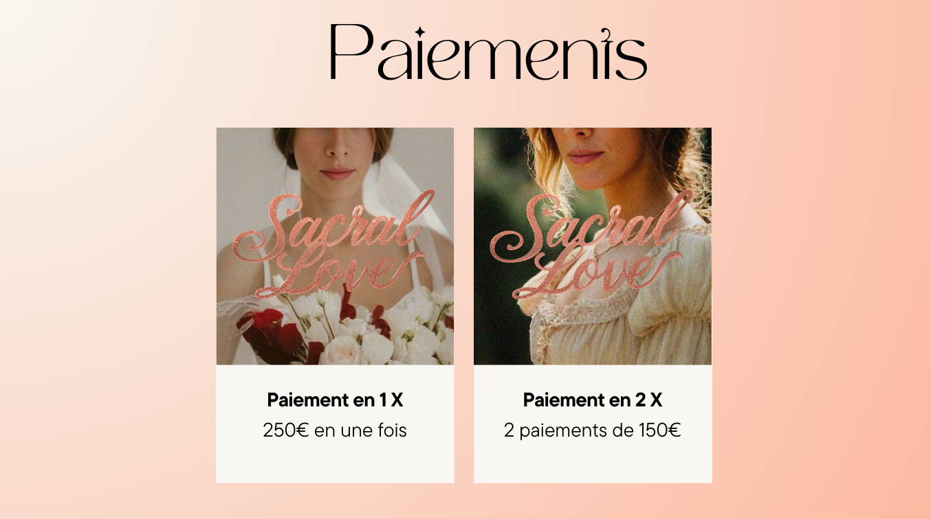 Programme SACRAL LOVE : l'art de recevoir et la voie sacrée du couple