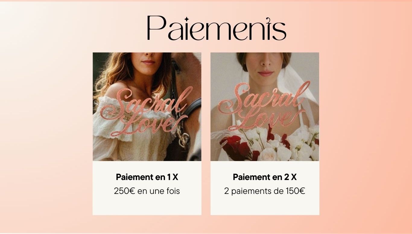 Programme SACRAL LOVE : l'art de recevoir et la voie sacrée du couple